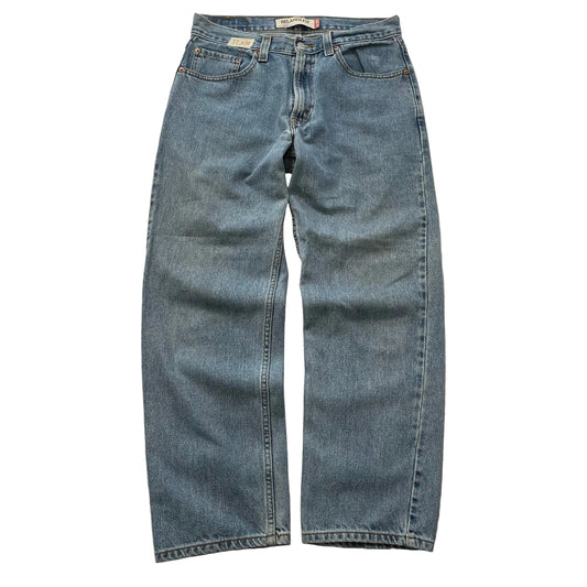 Levi's 550 Men's Blue Denim Straight Baggy Jeans Mid Rise Relaxed Fit Size 32x30
