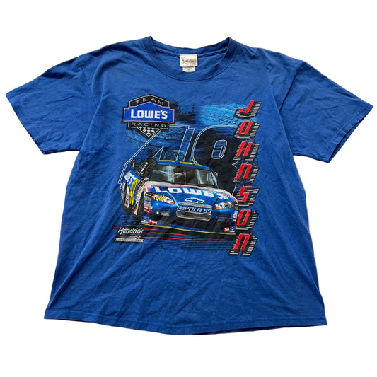 Jimmie Johnson #48 NASCAR Lowe's Racing Blue T-Shirt Hendrick Motorsports XL