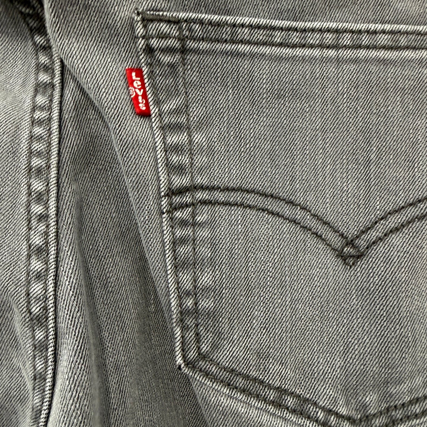 Levi's 511 Men's Grey Straight Fit Denim Jeans Pocket Classic Y2K Size 36x30