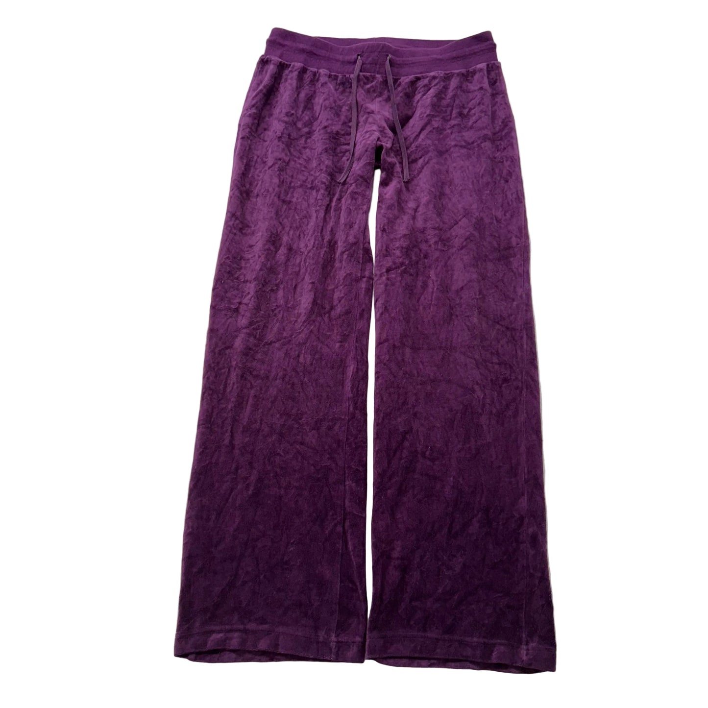 Juicy Couture Women's Fuchsia Purple Velour Wide Leg Flare Track Pants Size M