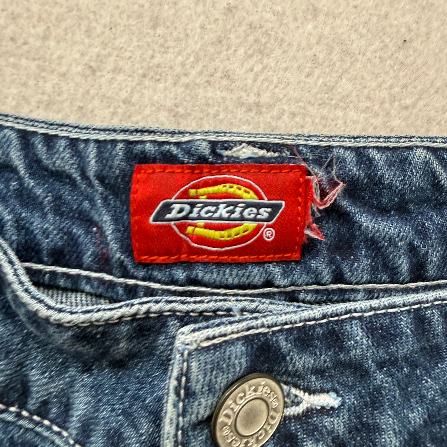 Dickies Men's Blue Relaxed Fit Carpenter Denim Jeans Pockets Classic Size W32