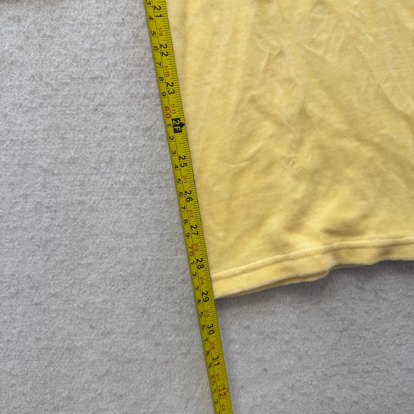 Juicy Couture Women's Pastel Yellow Tracksuit Set Full Zip Hoodie & Pant Size M