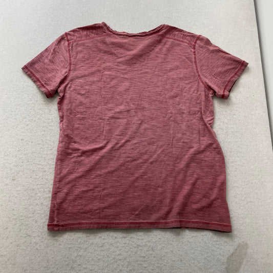 MBX Men's Dusty Rose Cotton T-Shirt Pullover Short Sleeve Notchneck Logo Size M