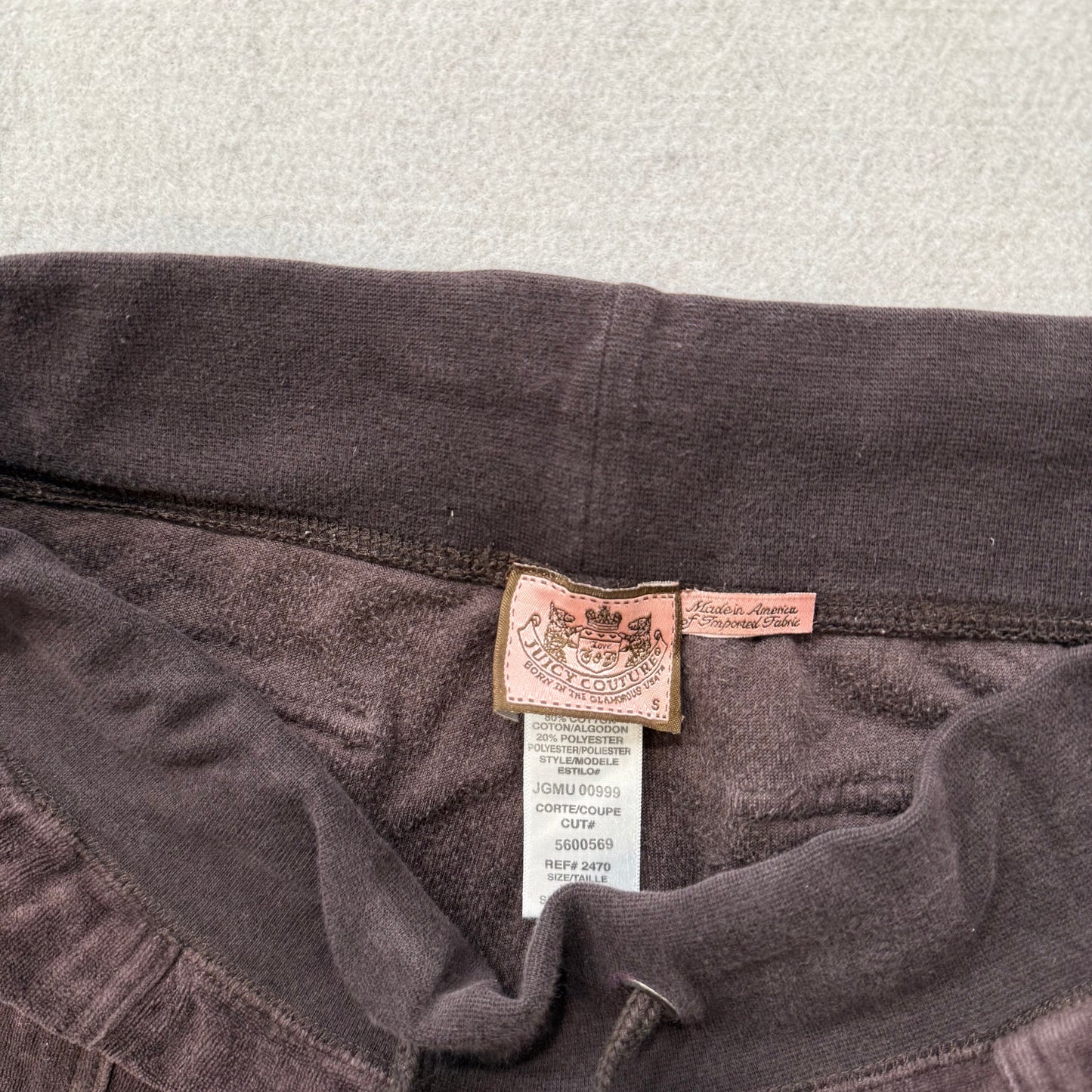 Vintage Juicy Couture Women's Brown Flare Wide Leg Track Pant Flap Pocket Size S