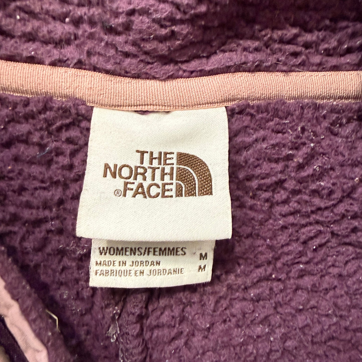 The North Face Women's Plum Sherpa Fleece Full-Zip Jacket Pocket Classic Size LT