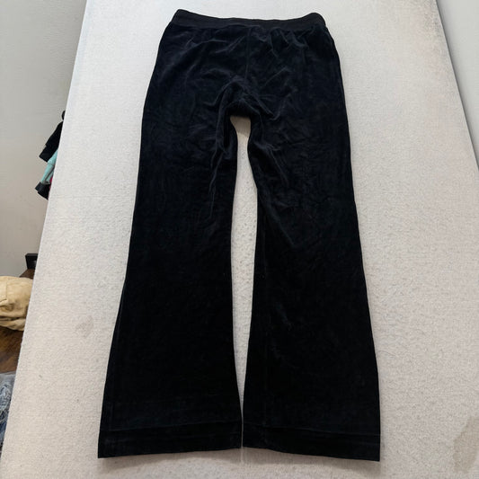 Vintage Juicy Couture Women's Charcoal Velour Flare Track Pant Drawstring Size S