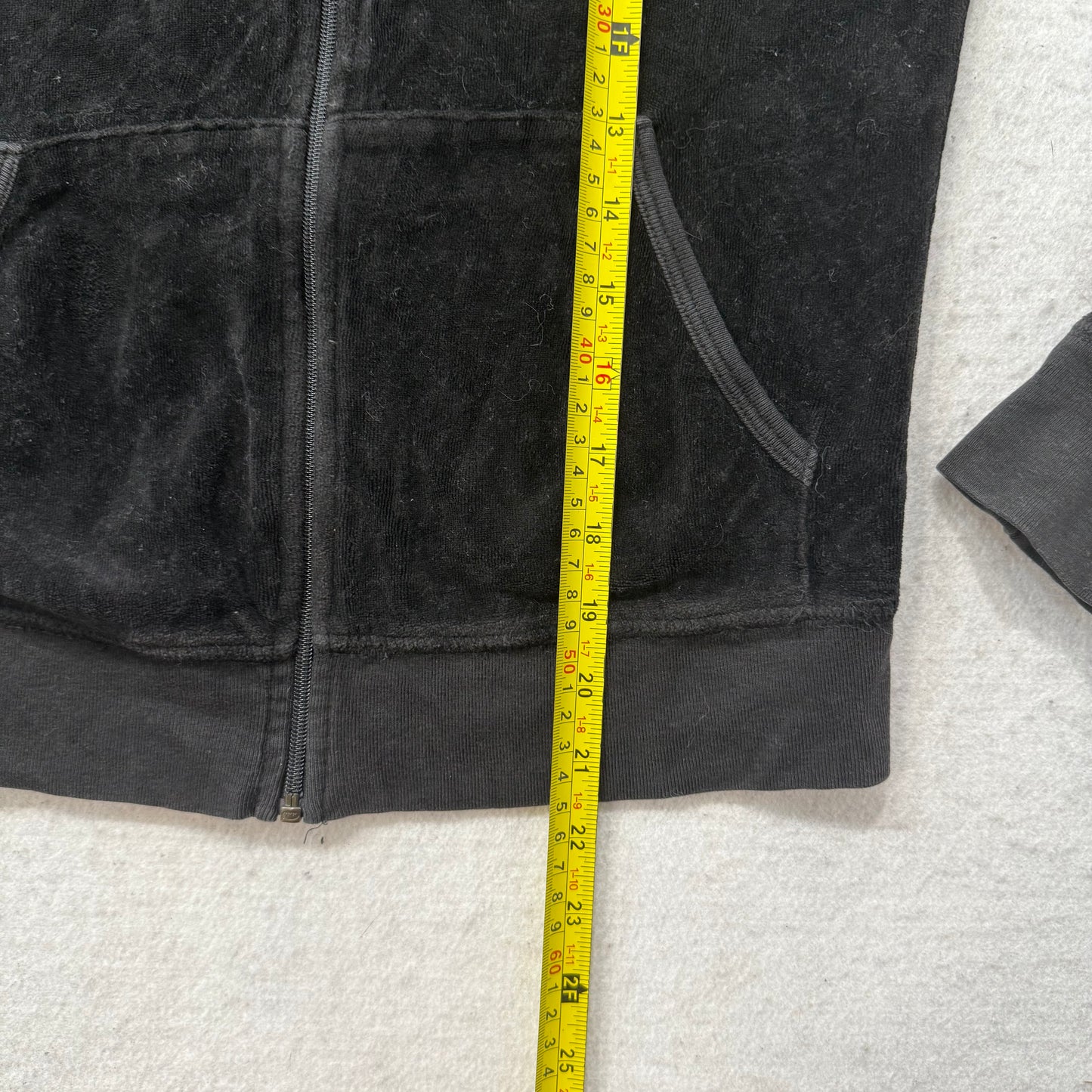 2003 Juicy Couture “Scottie Dog” Black Velour Tracksuit Set Hoodie & Pant Size M
