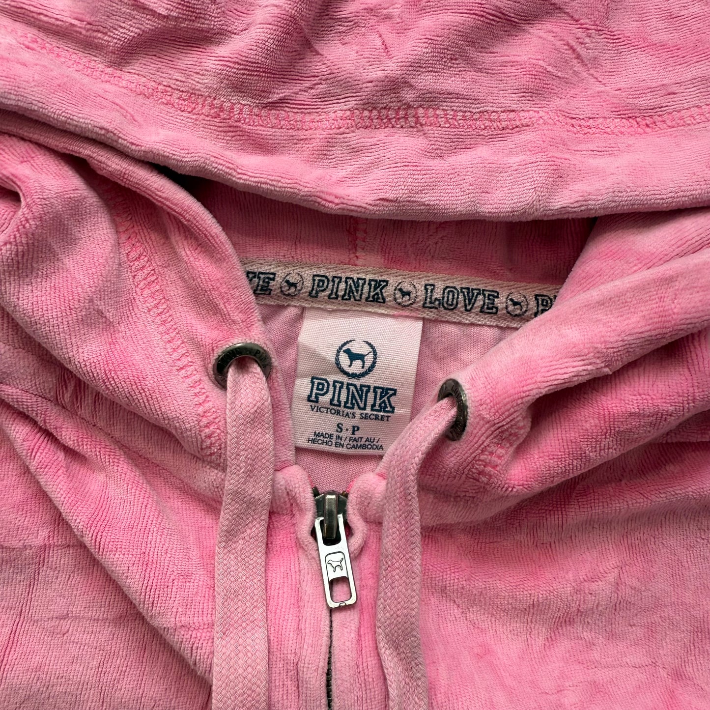 Victoria's Secret PINK Women's Pink Sequin Love Velour Tracksuit Set Size S/XS