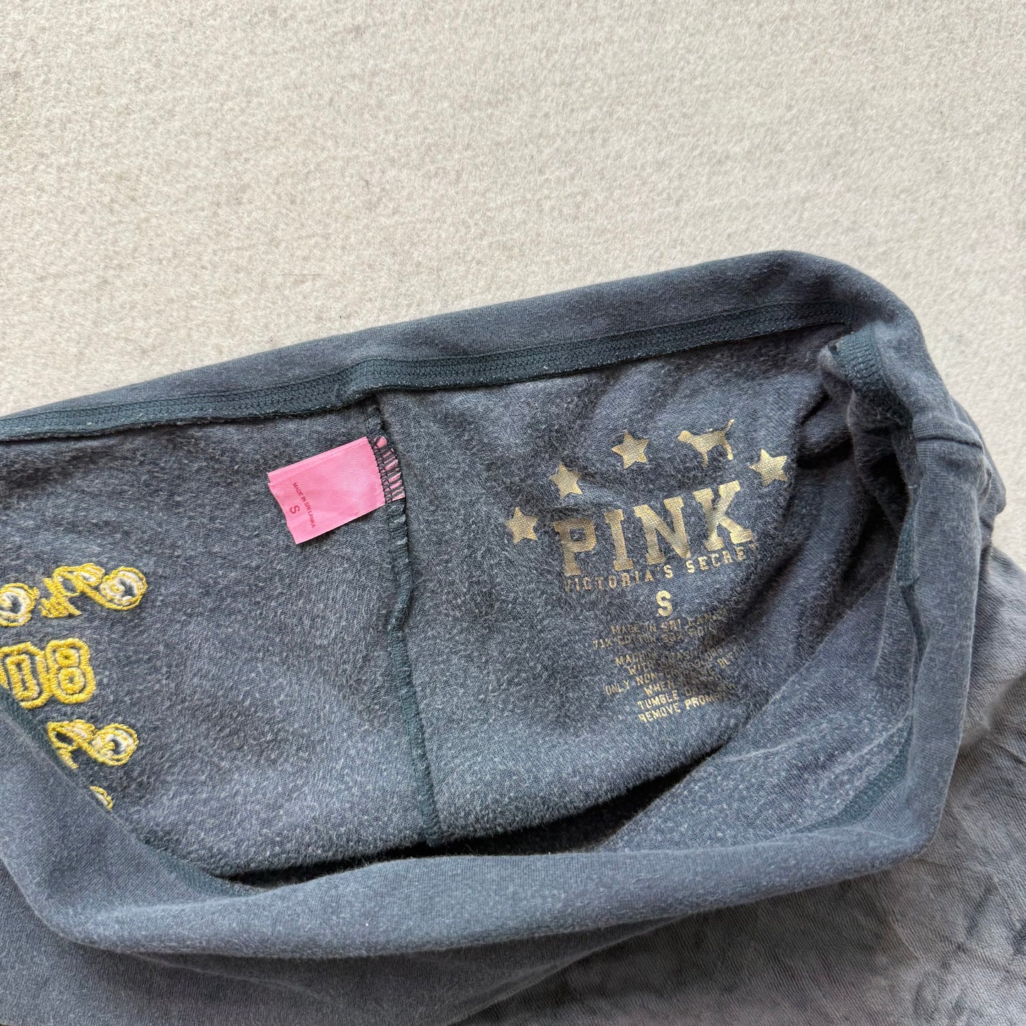 Victoria's Secret PINK Women's Gray Flared Yoga Pants Foldover Waistband Size S