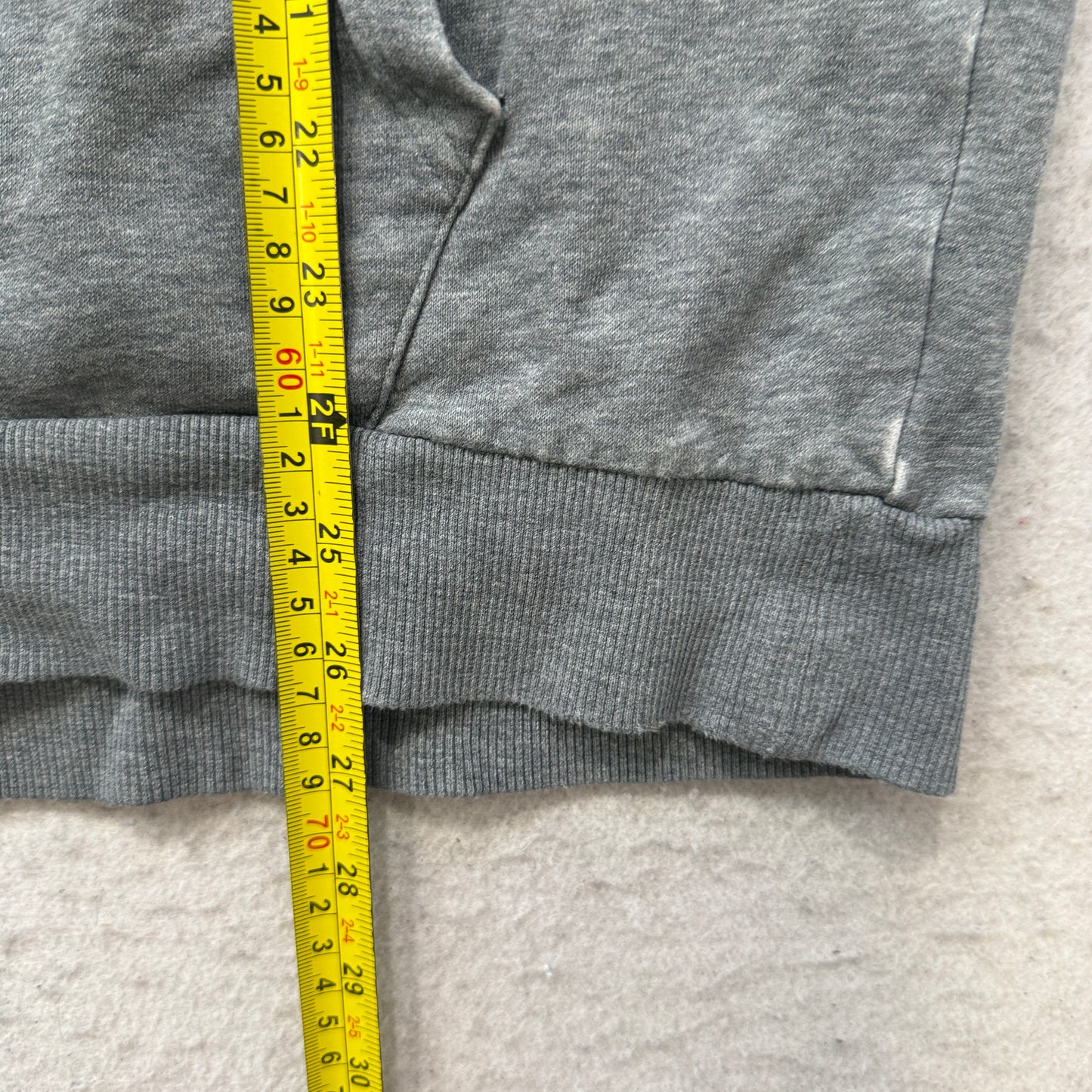 Under Armour Men's Grey Fleece Pullover Hoodie Drawstring Pockets Logo Size L