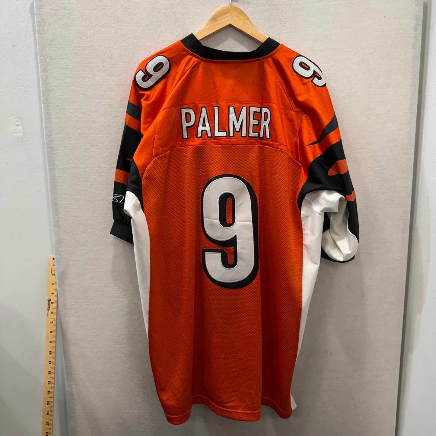 Reebok NFL Bengals Carson Palmer 9 Orange Football Jersey Mesh Size XL