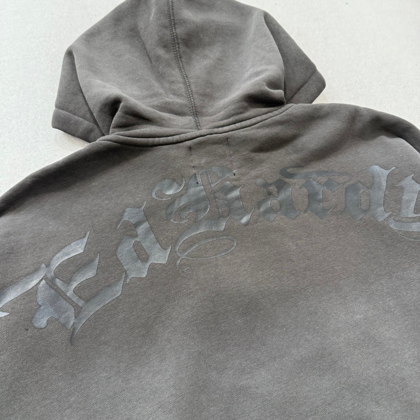 ED HARDY “Skulls” CHARCOAL SUNFADED BOXY ZIP UP HOODIE