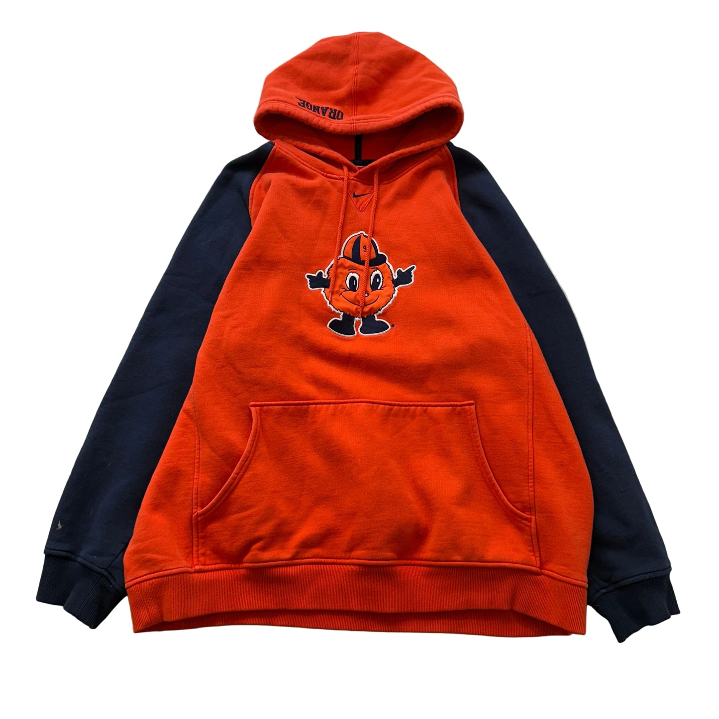 Nike Men's Syracuse Orange Cotton Collegiate Pullover Hoodie Graphic Y2K Size XL