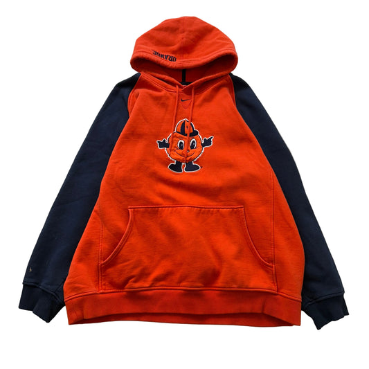 Nike Men's Syracuse Orange Cotton Collegiate Pullover Hoodie Graphic Y2K Size XL