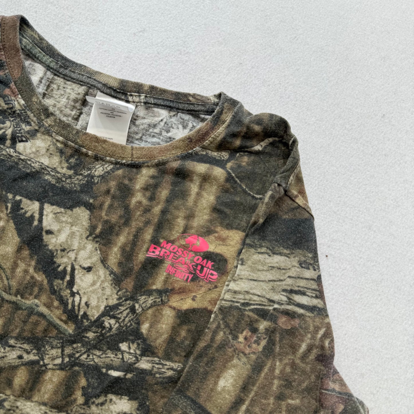 Mossy Oak Break Up Infinity Women's Green Camo Long Sleeve Shirt Outdoor Size L