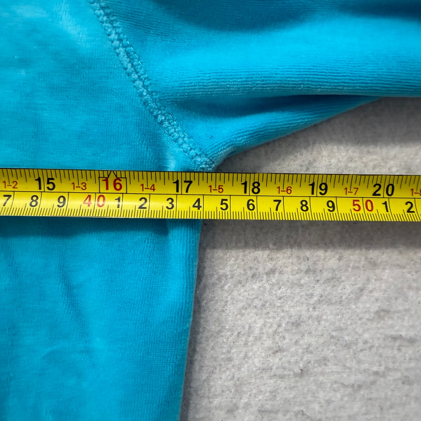 Vintage Juicy Couture Scottie Dogs Women's Cyan Velour Zip-Up Hoodie Logo Size S