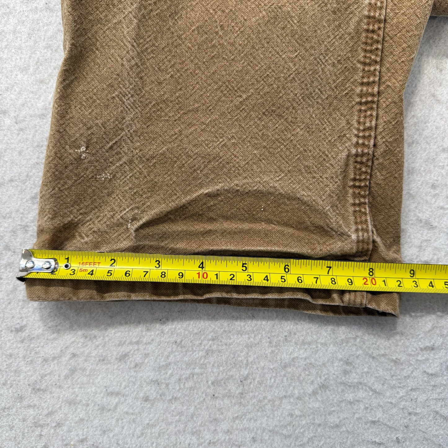 Genuine Dickies Men's Khaki Relaxed Fit Carpenter Pants Pockets Logo Size W34