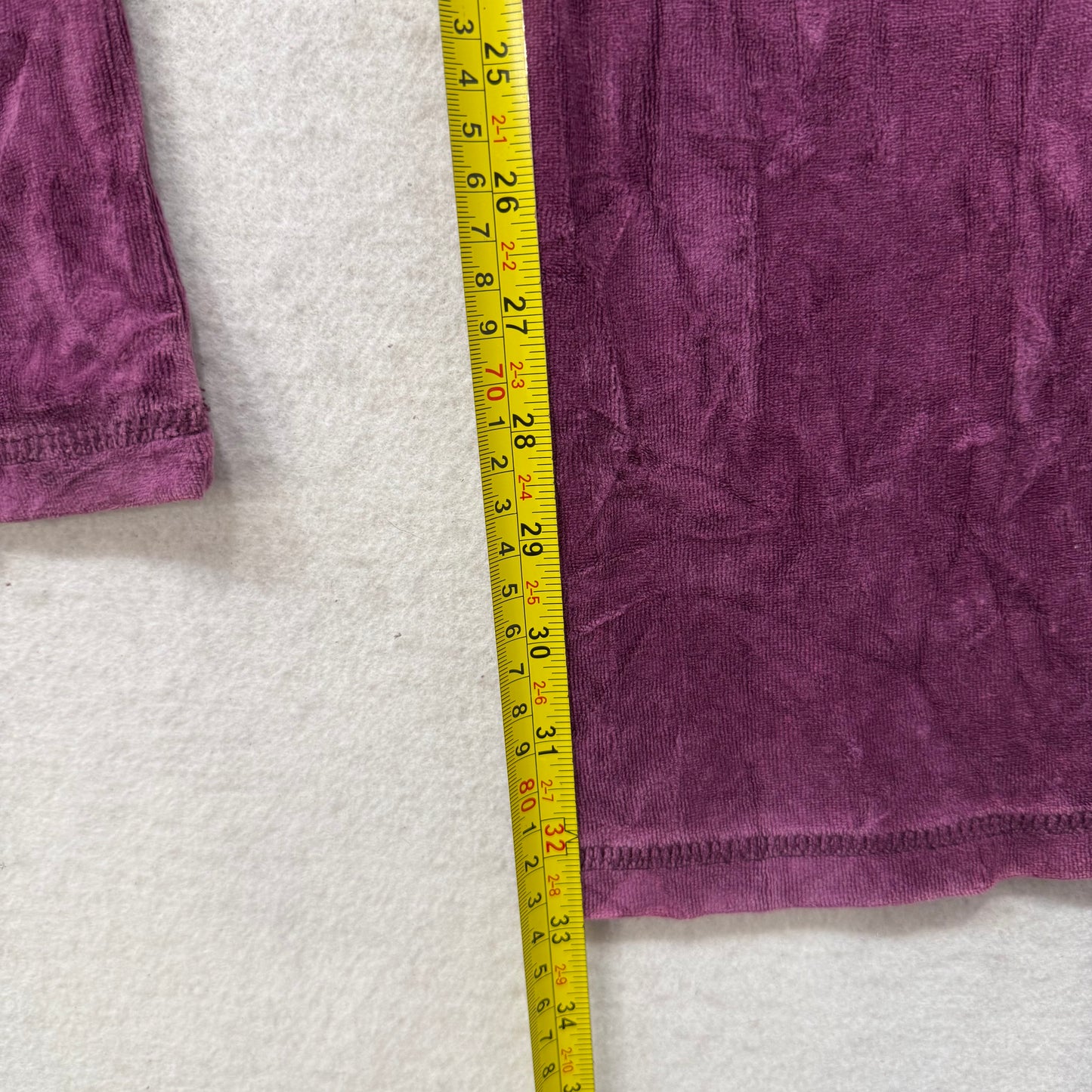 Juicy Couture Women's Plum Velour Flared Track Pant Back Flap Pockets Size M