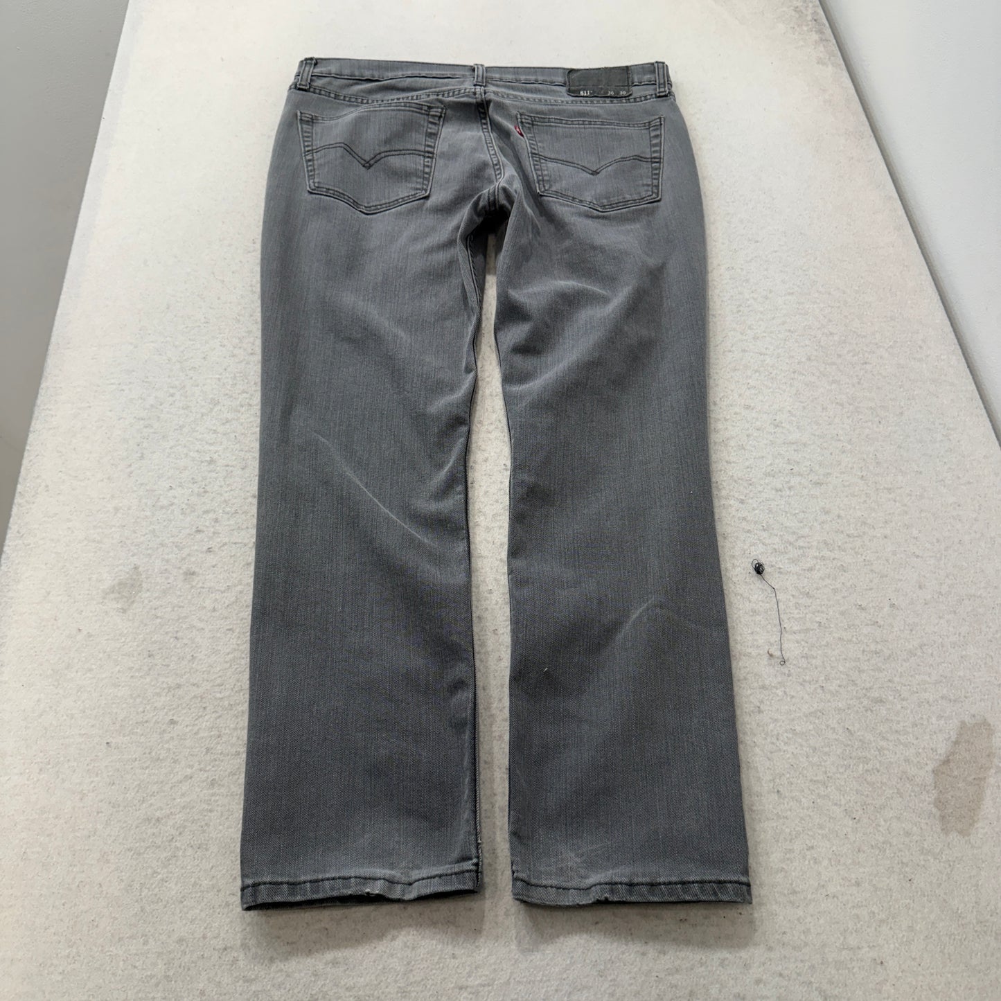 Levi's 511 Men's Grey Straight Fit Denim Jeans Pocket Classic Y2K Size 36x30