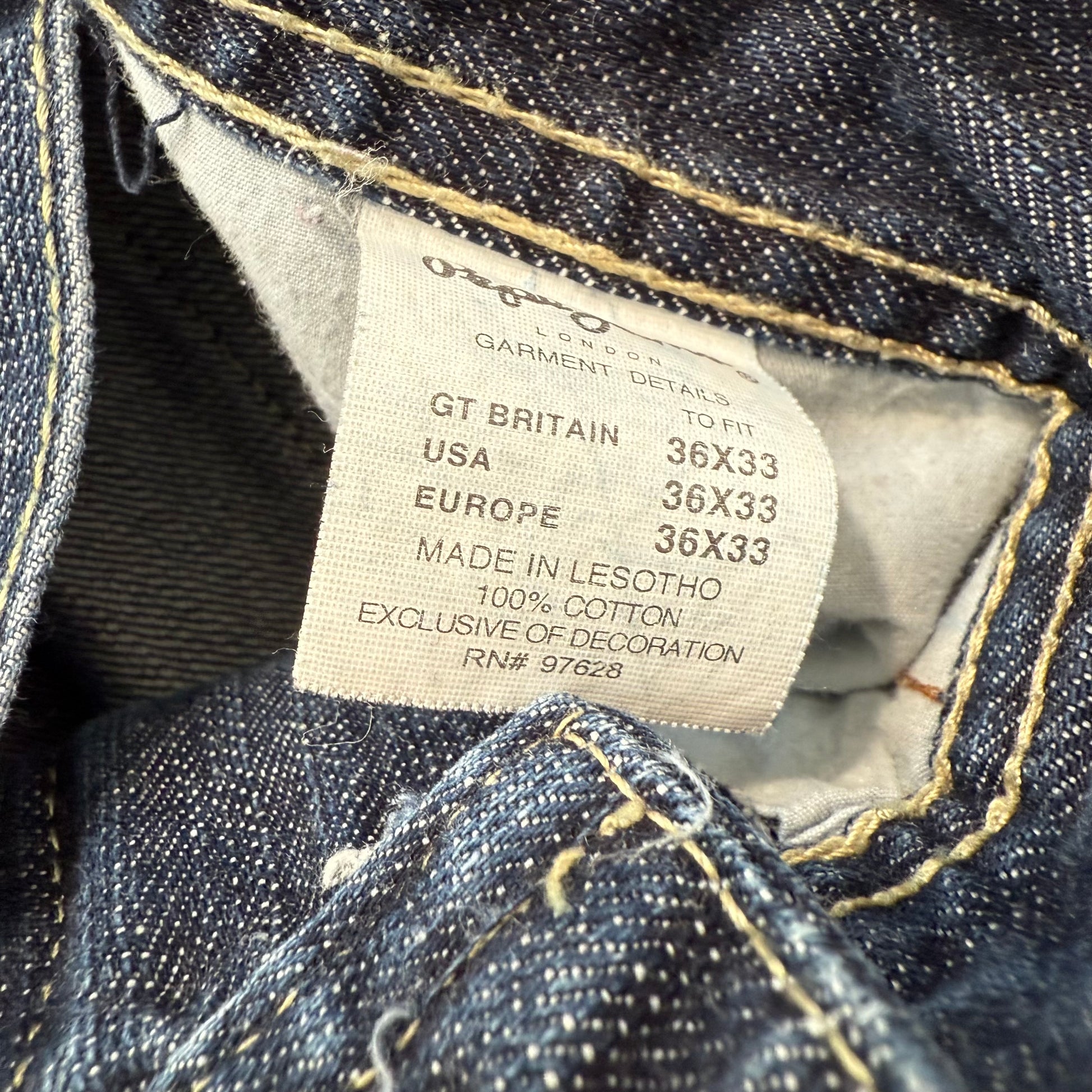Pepe Jeans dark denim straight leg vintage-style cotton jeans size 36x33 - Clean Curriculums 