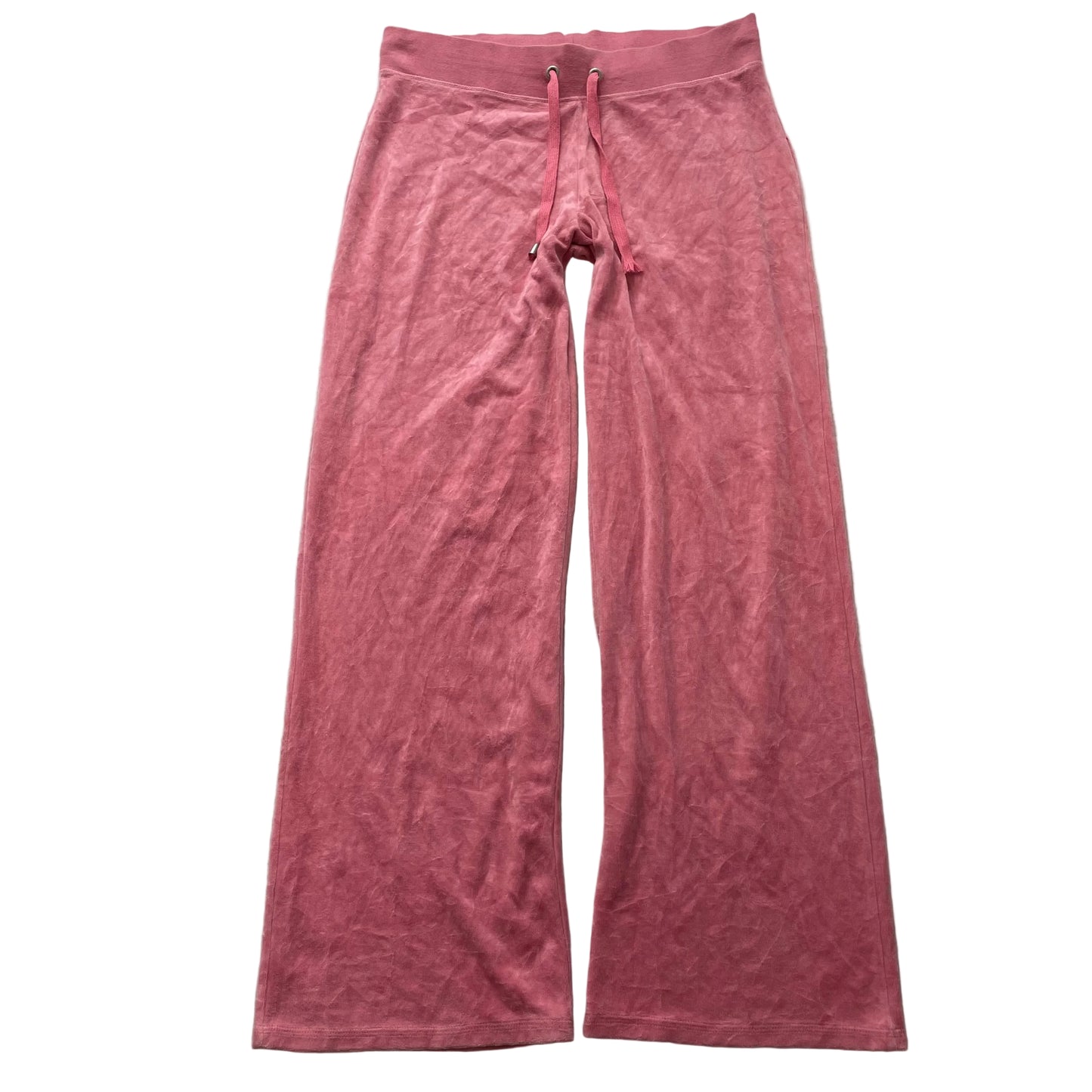 Juicy Couture Women's Candy Pink Velour Flared Track Pant Loungewear Y2K Size M