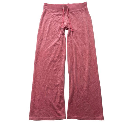 Juicy Couture Women's Candy Pink Velour Flared Track Pant Loungewear Y2K Size M