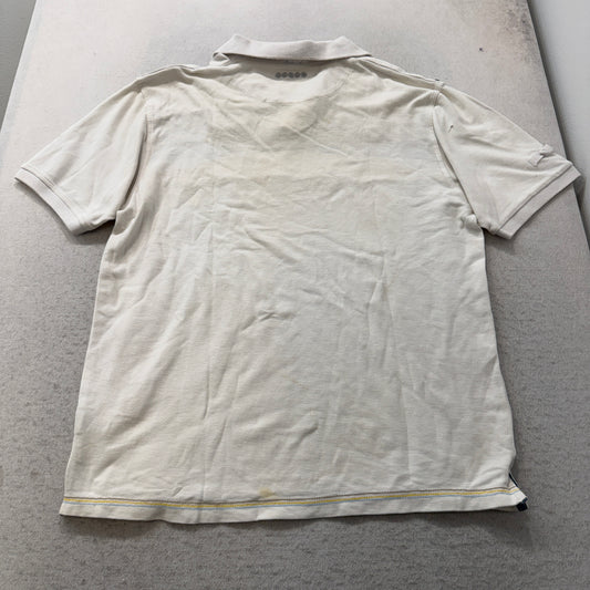 Coogi Australia Men's White Polo Shirt Short Sleeve Pullover Casual Logo Size XL