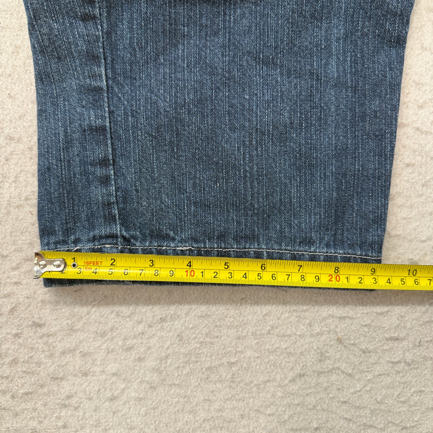 Vintage Lot 29 Luxe Men Blue Baggy Denim Jeans Looney Tune Daffy Duck Patch - 32
