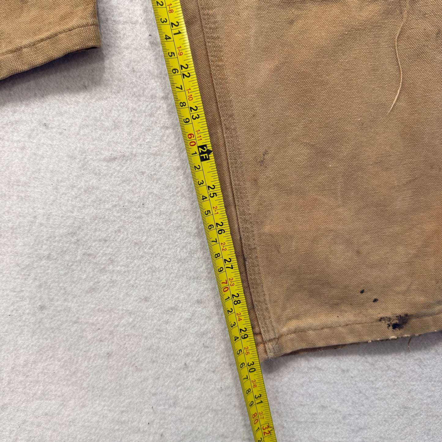 Carhartt Men's Duck Brown Cotton Relaxed Fit Bib Overalls Pockets Logo Size 40
