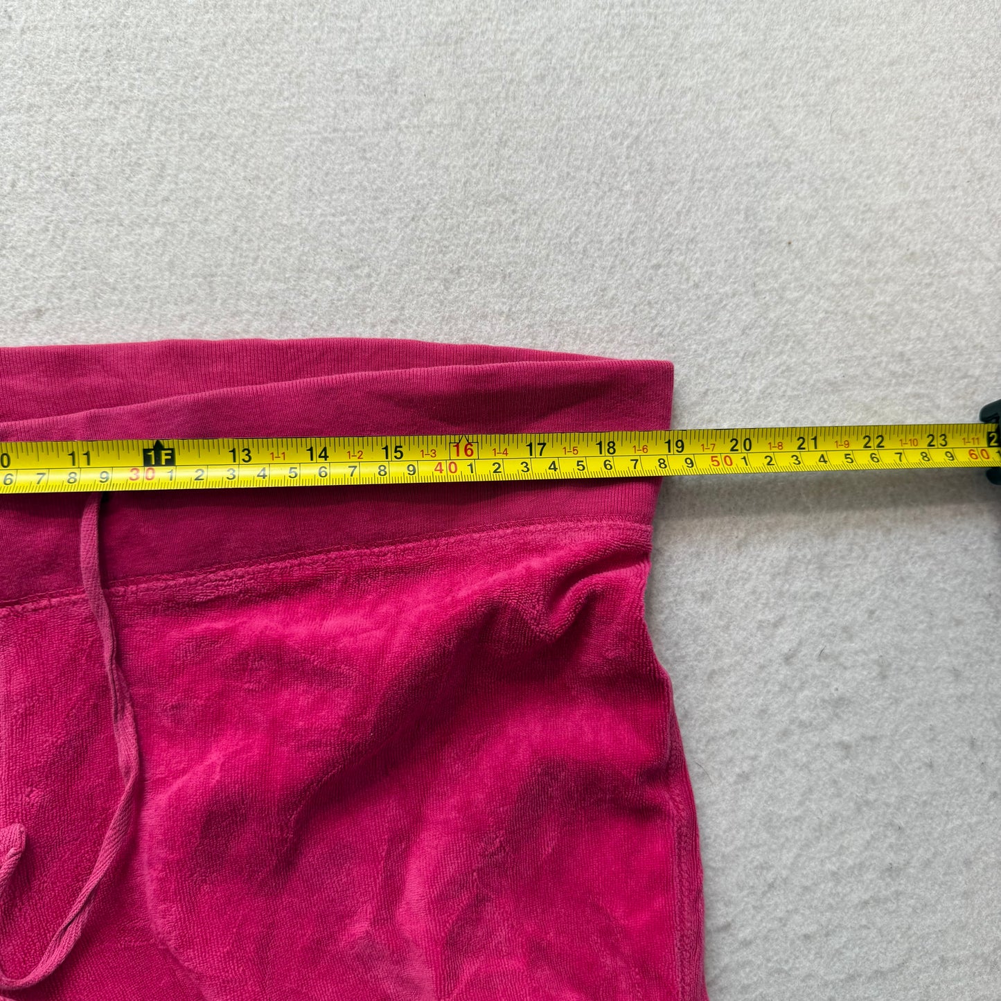 Juicy Couture Women's Hot Pink Velour Flare Leg Track Pant Drawstring Y2K Size M