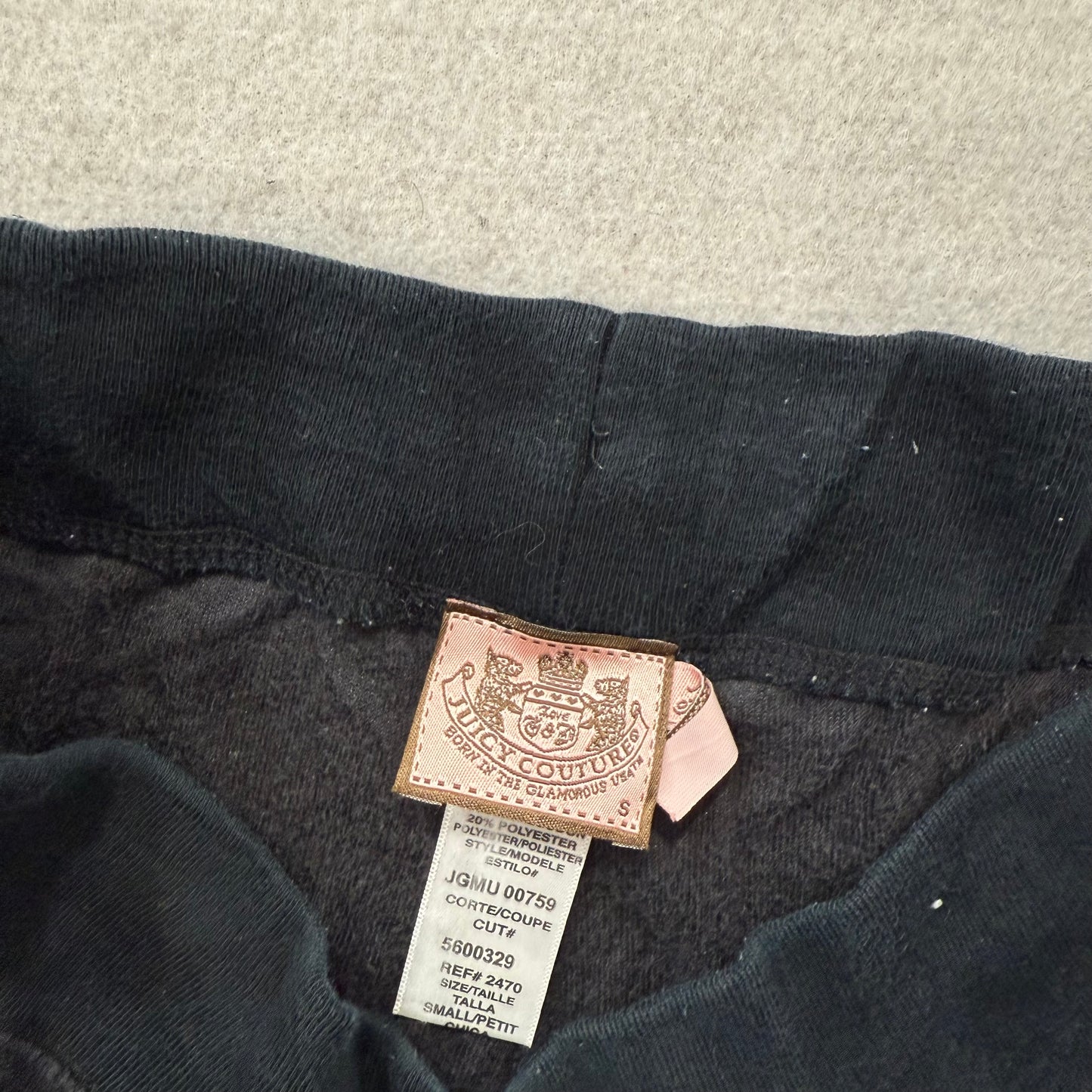 Vintage Juicy Couture Women's Deep Charcoal Flared Track Pant Loungewear Size S