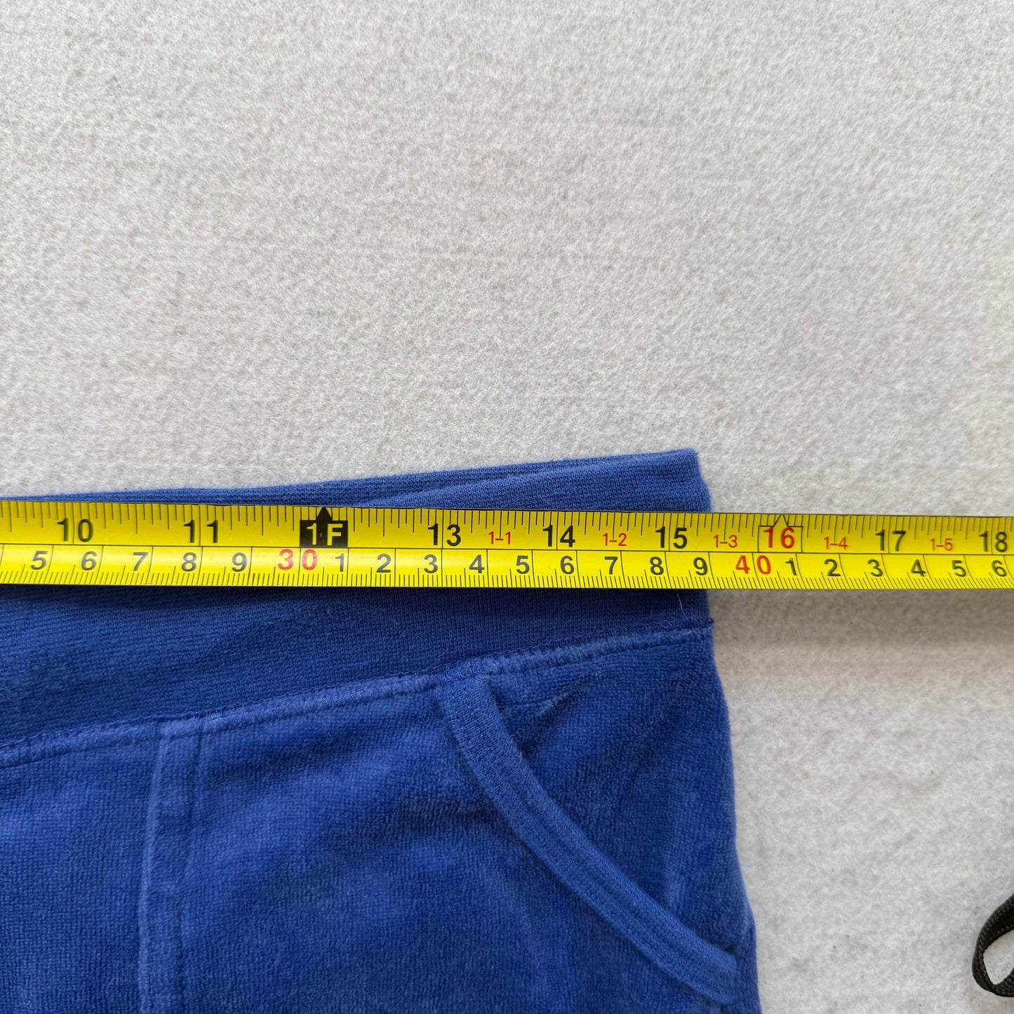 Juicy Couture Women's Royal Blue Velour Flared Track Pant Flap Pockets Size M
