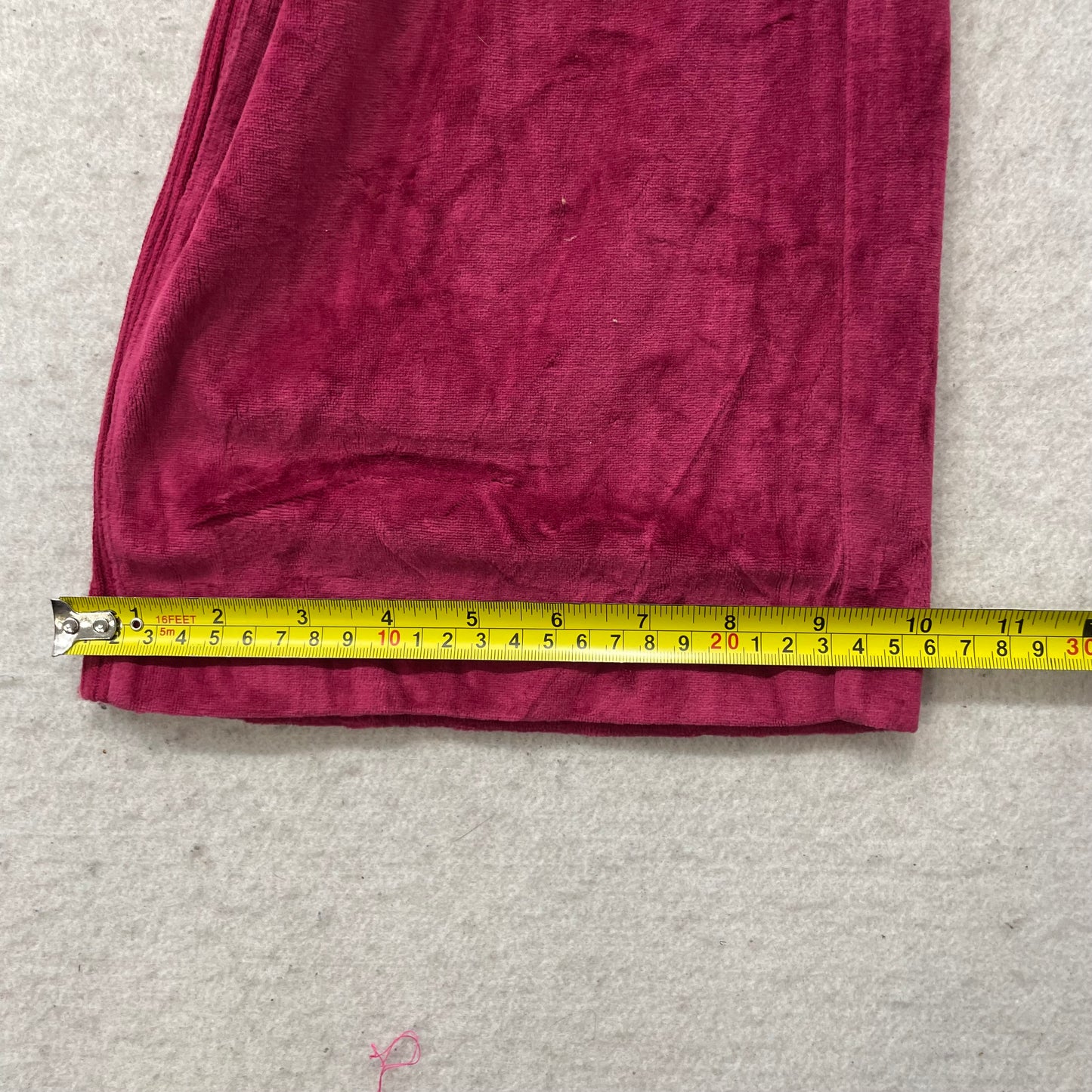 Juicy Couture Women's Hot Pink Velour Flared Leg Track Pants Drawstring Size XL