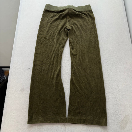 Juicy Couture Women's Olive Green Flared Leg Track Pant Drawstring Casual Size M