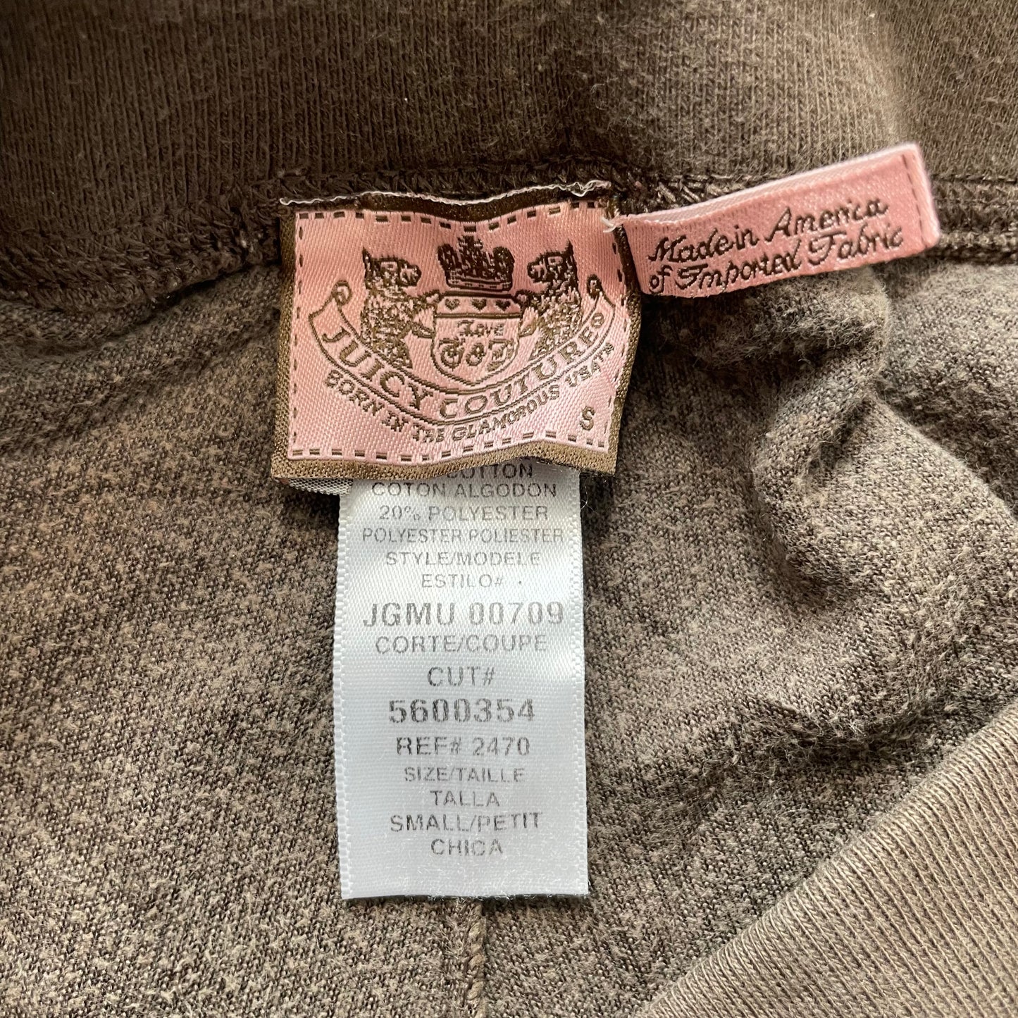 Vintage Juicy Couture Women's Brown Velour Flared Track Pant Drawstring Size S
