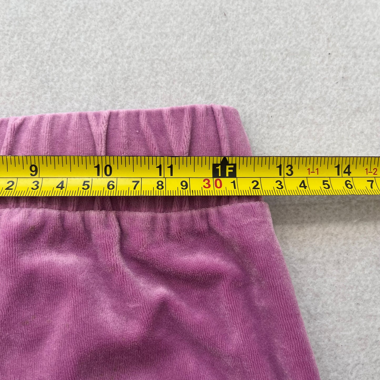 Juicy Couture Womens Mauve Velour Sweatpants Crown Logo Elastic Waist Size M