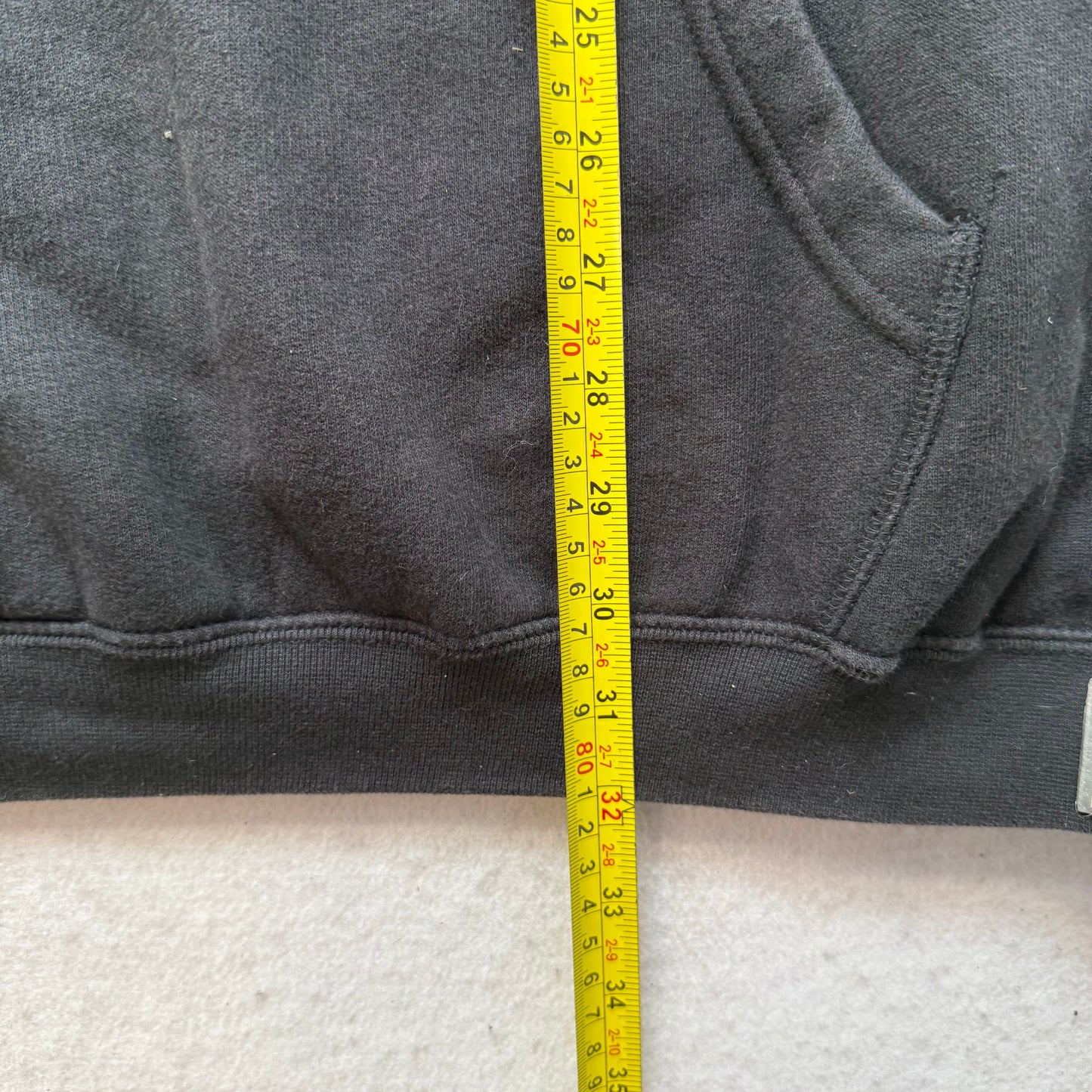U.S. Polo Assn Men's Faded Black Cotton Pullover Hoodie Kangaroo Pocket Size 2XL