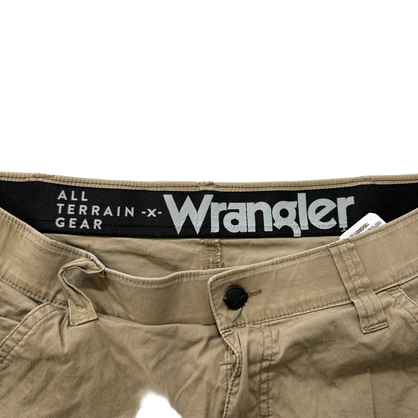Wrangler Mens Khaki Cargo Shorts Side Flap Pockets Zip-Fly Classic Y2K Size 34