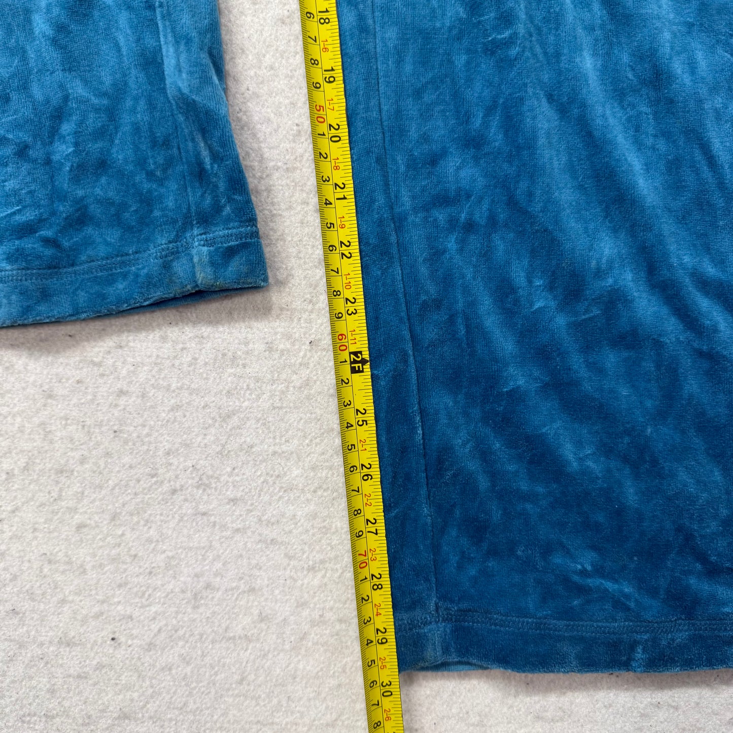 Juicy Couture Women's Teal Blue Velour Flared Leg Track Pant Loungewear Size XL