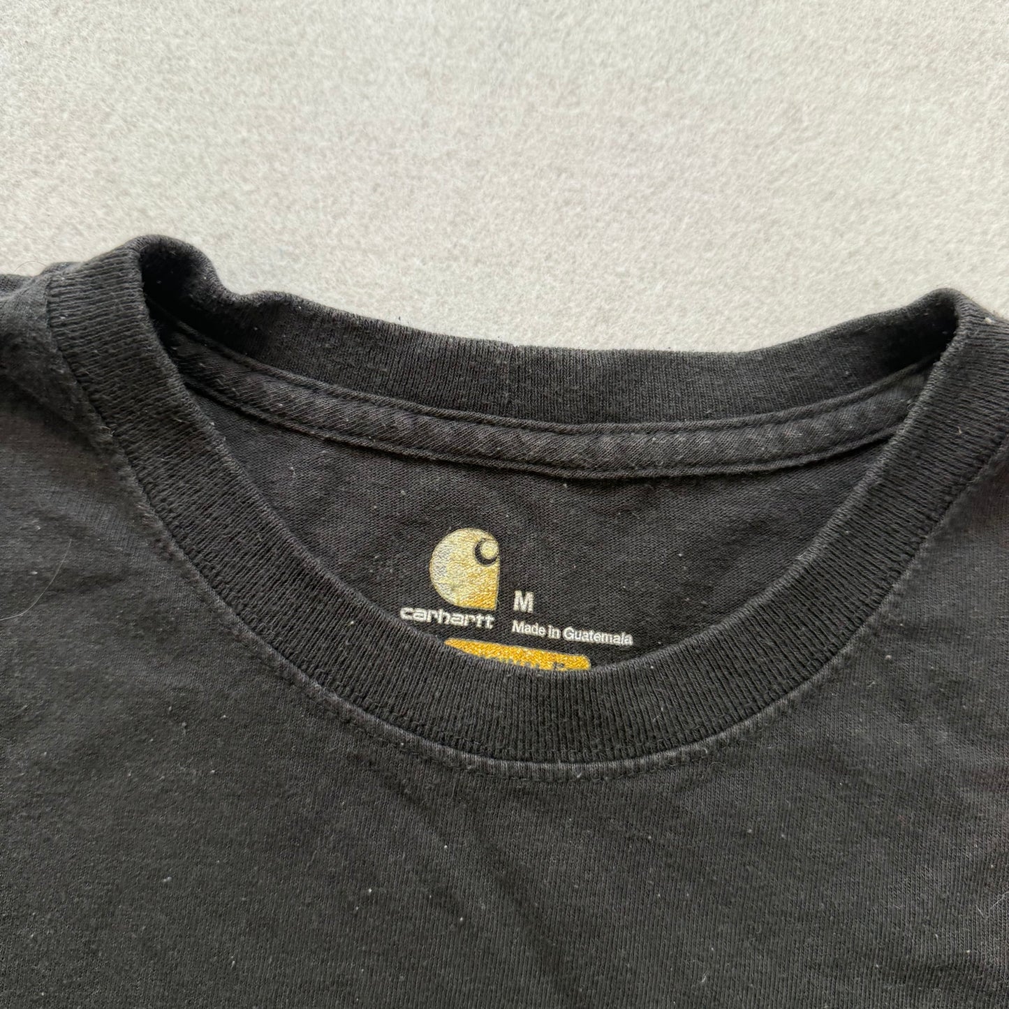 Carhartt Men Black 100% Cotton Dearborn Relaxed Pocket T-Shirt Casual Tee Size M