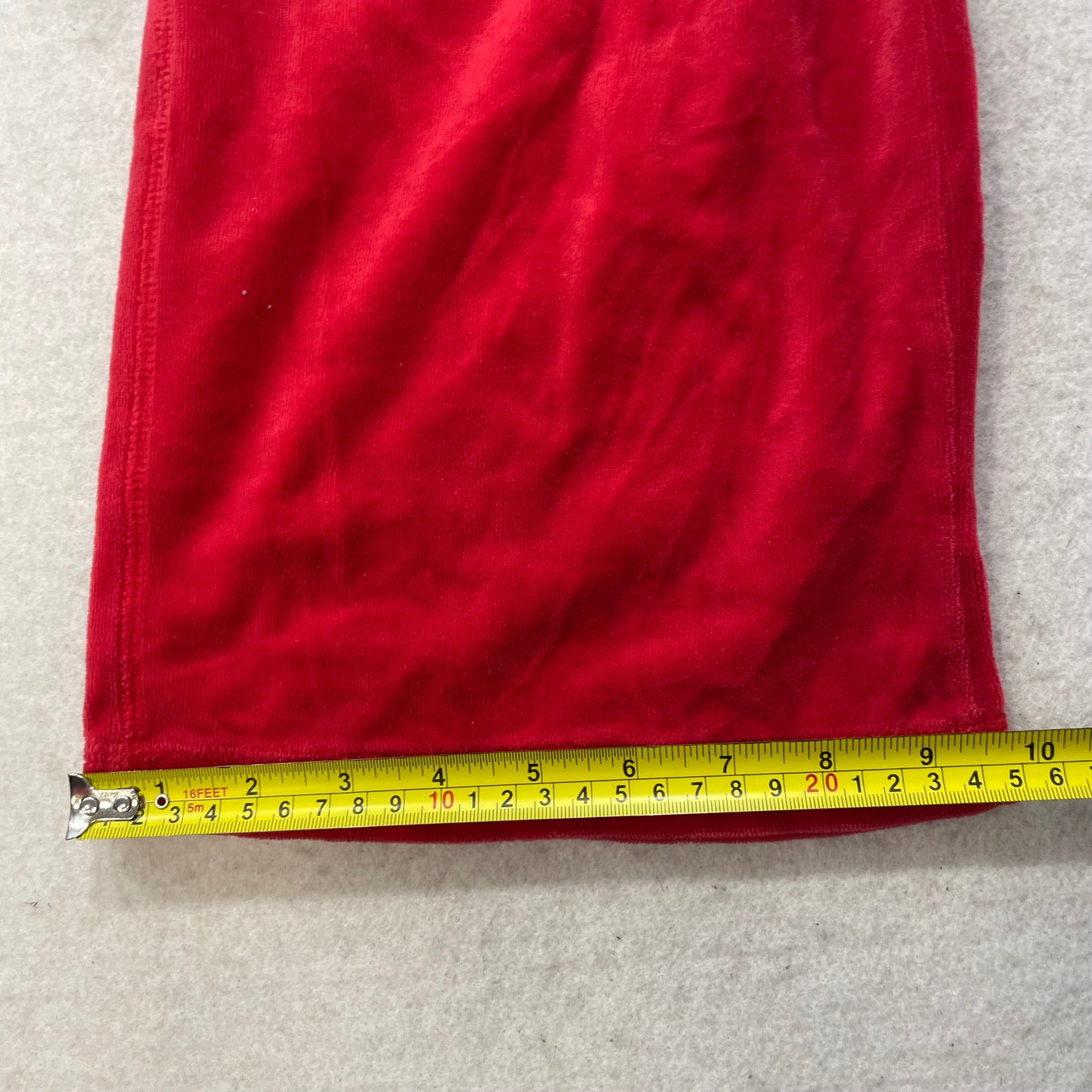 Juicy Couture Women's Red Velour Flared Track Pant Loungewear Preppy Y2K Size M
