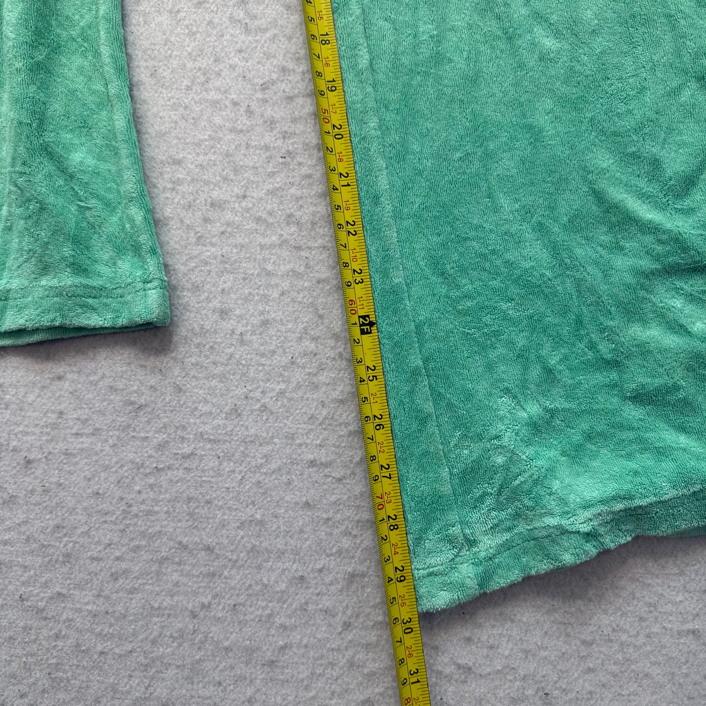Vintage Juicy Couture Women's Mint Green Terry Cloth Flared Track Pants Size S