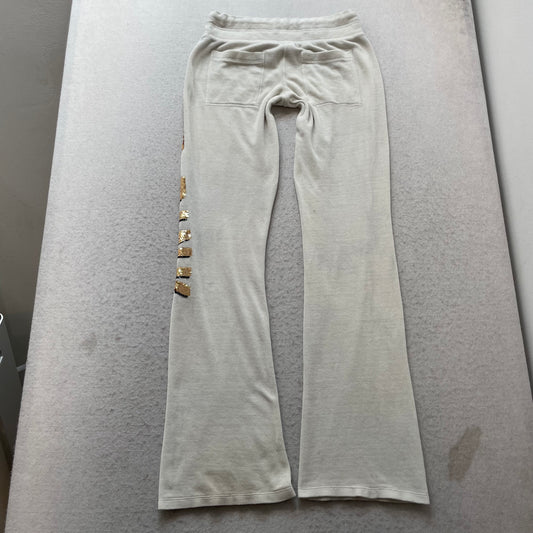 Victoria's Secret Pink Women's Grey Velour Flared Leg Sweatpants Sequin Size XS