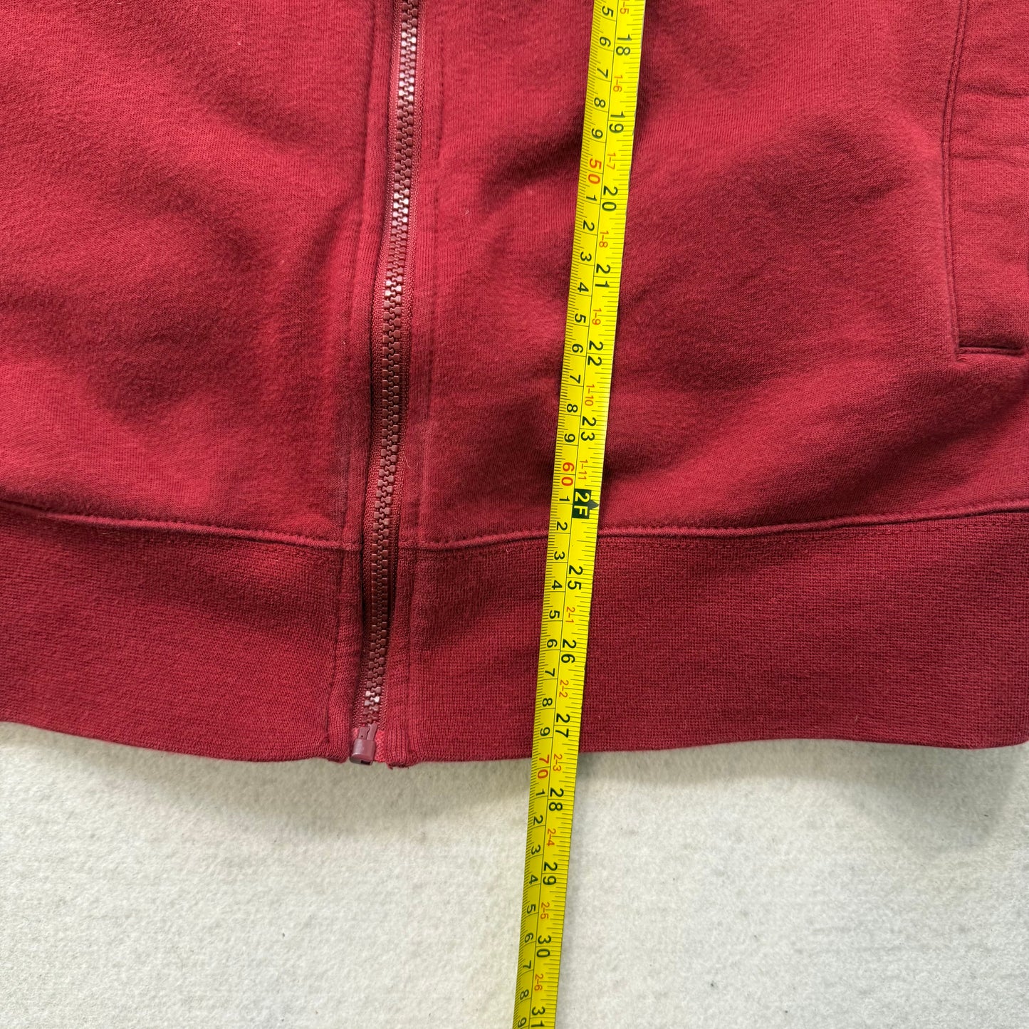 Urban Pipeline Men's Maroon Cotton Full Zip Training Jacket Slash Pockets Size L