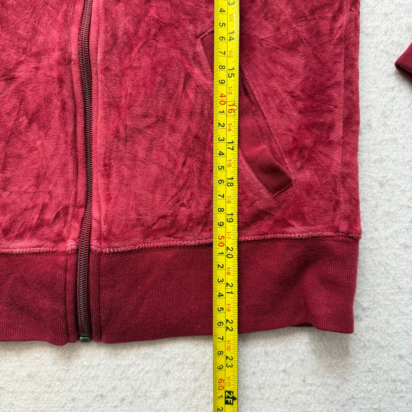 PINK Victoria's Secret Women's Maroon Velour Zip-Up Hoodie Casual Logo Size XS