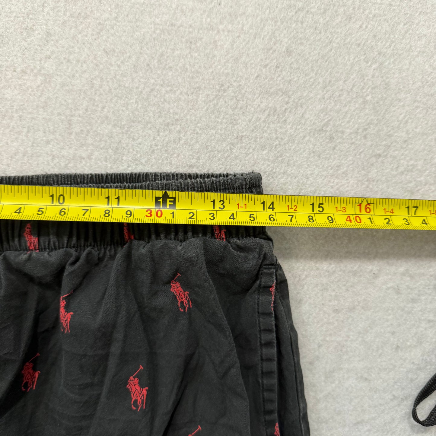 Polo Ralph Lauren Men's Black Red Allover Pony Pajama Pants Sleepwear Size M
