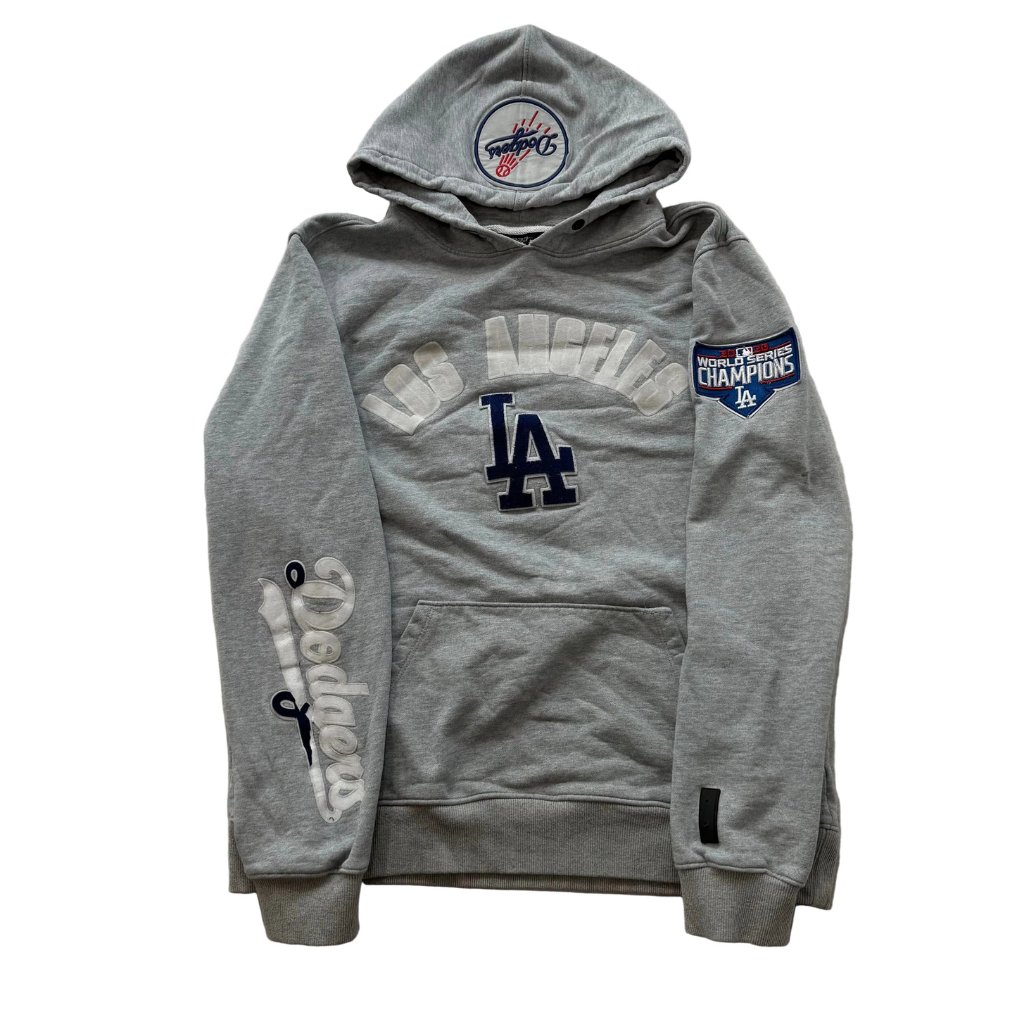 Pro Standard Men's Heather Gray Cotton LA Dodgers Pullover Hoodie Graphic Size L