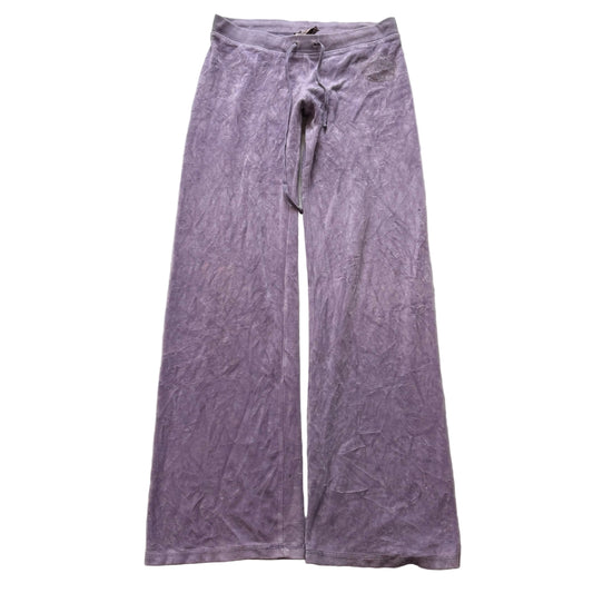 Vintage Juicy Couture Women's Dusty Purple Velour Flared Leg Track Pants Size S