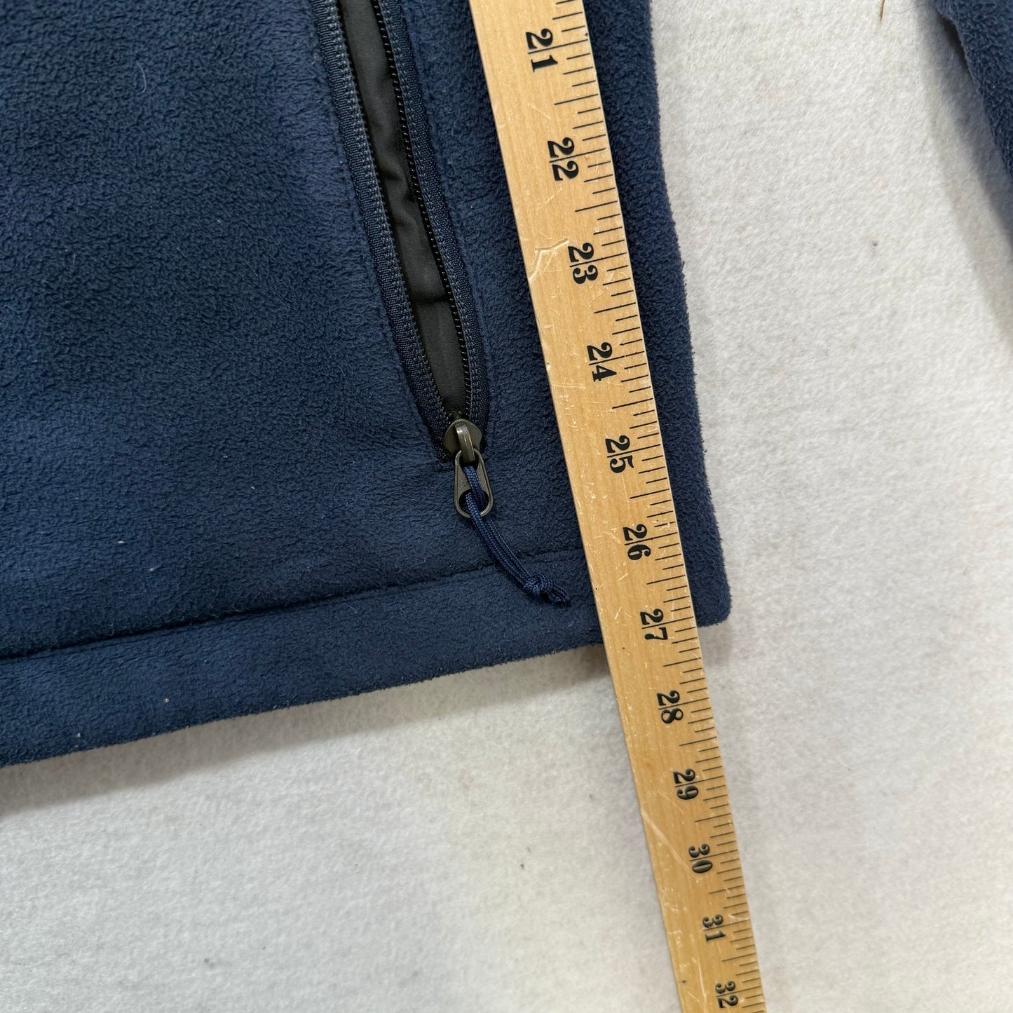 The North Face Navy Blue Full Zip Fleece Jacket Zip Pockets Size L