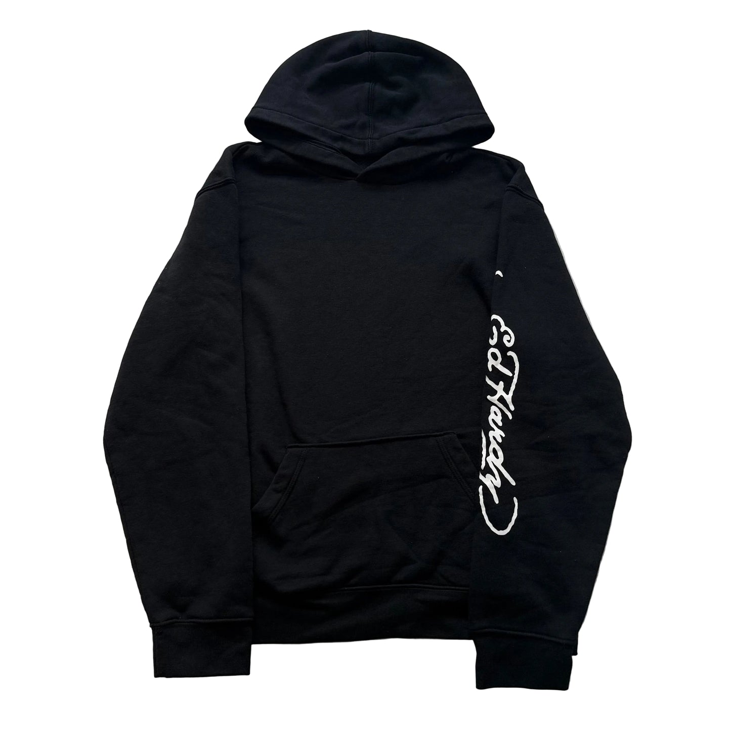 Ed Hardy Men's Black Pullover Hoodie Long Sleeve Spellout Graphic Logo Size M
